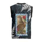 New Zealand Weka Christmas Knitted V-Neck Vest Maori Hen Koru Pattern