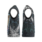 New Zealand Weka Christmas Knitted V-Neck Vest Maori Hen Koru Pattern