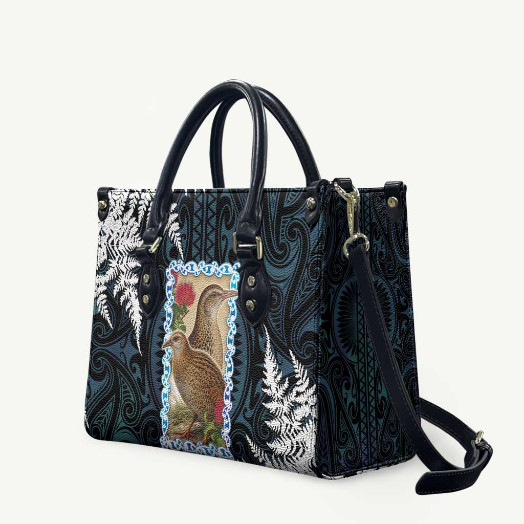 New Zealand Weka Leather Bag Maori Hen Koru Pattern - Aussie Hoodie