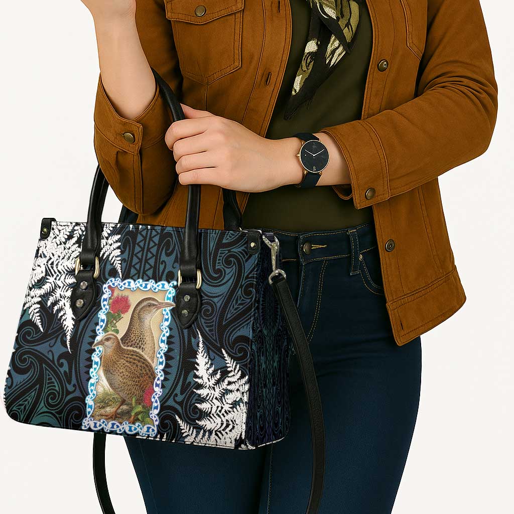 New Zealand Weka Leather Bag Maori Hen Koru Pattern - Aussie Hoodie
