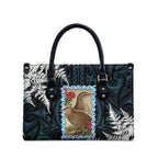 New Zealand Weka Leather Bag Maori Hen Koru Pattern - Aussie Hoodie