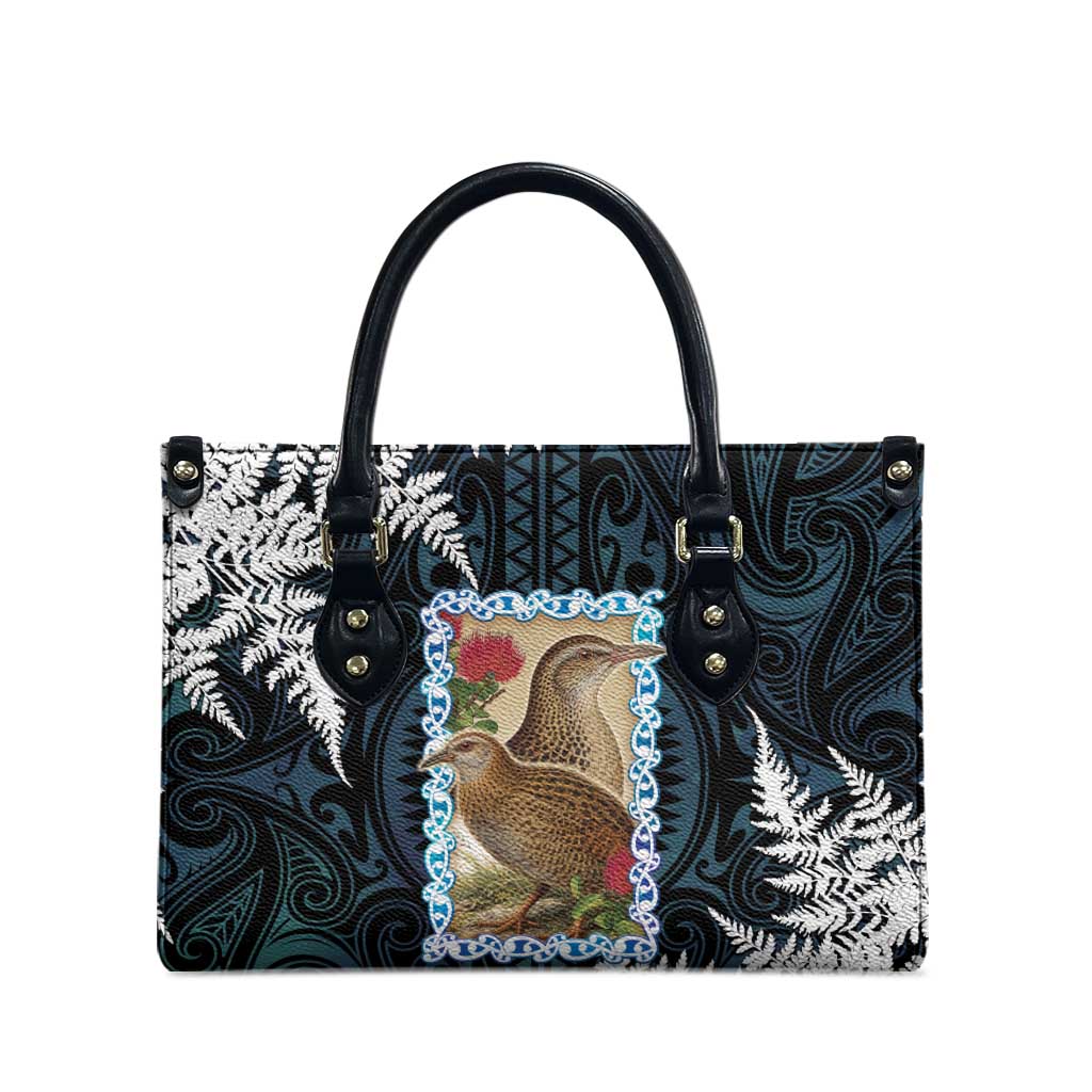 New Zealand Weka Leather Bag Maori Hen Koru Pattern - Aussie Hoodie