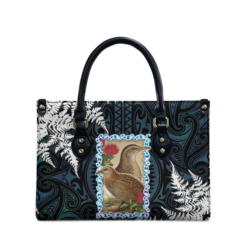 New Zealand Weka Leather Bag Maori Hen Koru Pattern - Aussie Hoodie