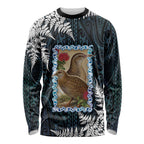 New Zealand Weka Long Sleeve Shirt Maori Hen Koru Pattern - Aussie Hoodie