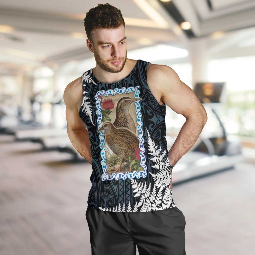 New Zealand Weka Men Tank Top Maori Hen Koru Pattern - Aussie Hoodie