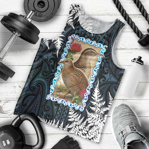 New Zealand Weka Men Tank Top Maori Hen Koru Pattern - Aussie Hoodie