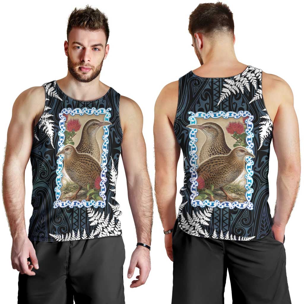 New Zealand Weka Men Tank Top Maori Hen Koru Pattern - Aussie Hoodie