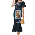 New Zealand Weka Mermaid Dress Maori Hen Koru Pattern - Aussie Hoodie