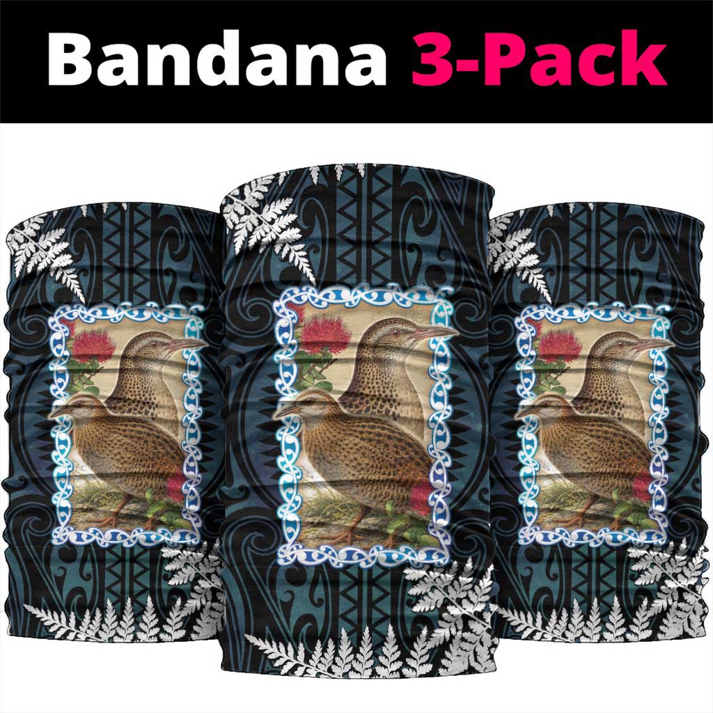 New Zealand Weka Neck Gaiter Maori Hen Koru Pattern - Aussie Hoodie