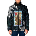 New Zealand Weka Padded Jacket Maori Hen Koru Pattern - Aussie Hoodie