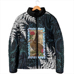New Zealand Weka Padded Jacket Maori Hen Koru Pattern - Aussie Hoodie