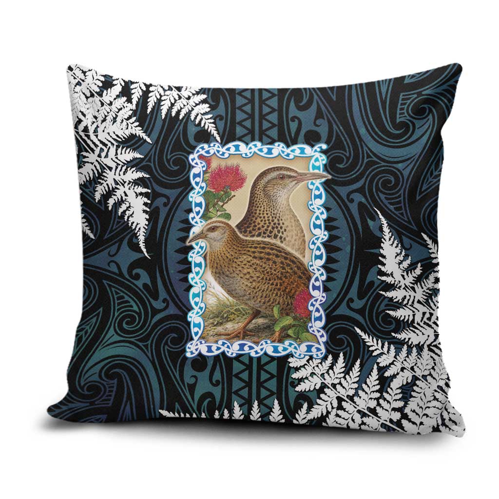 New Zealand Weka Pillow Cover Maori Hen Koru Pattern - Aussie Hoodie