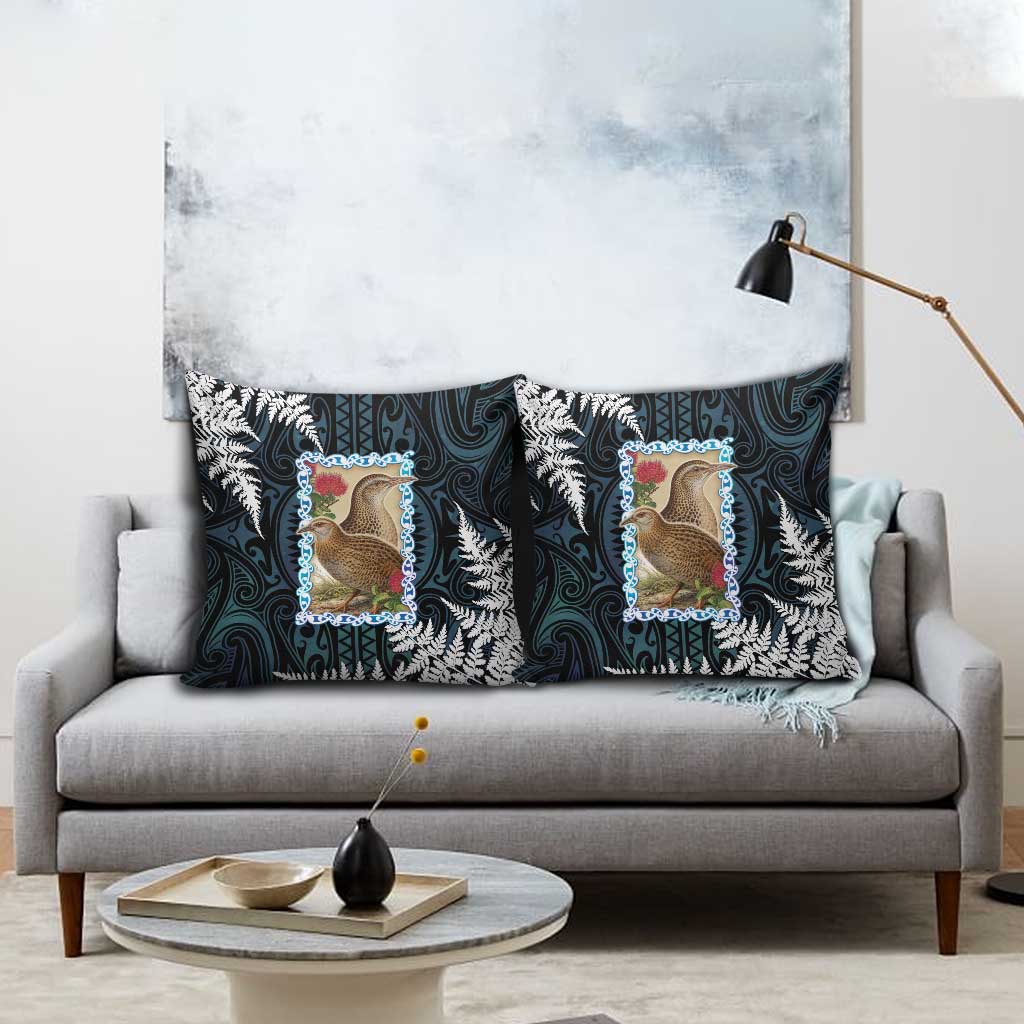 New Zealand Weka Pillow Cover Maori Hen Koru Pattern - Aussie Hoodie