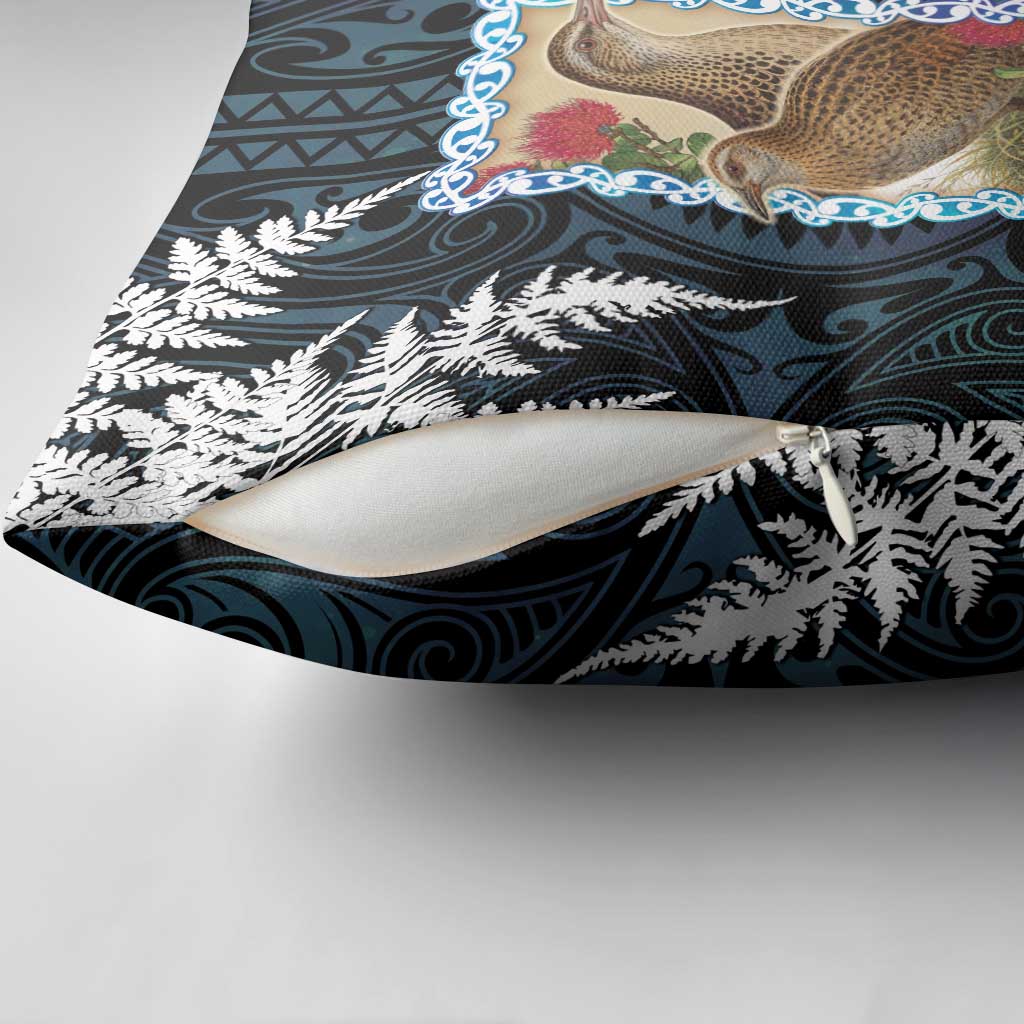 New Zealand Weka Pillow Cover Maori Hen Koru Pattern - Aussie Hoodie