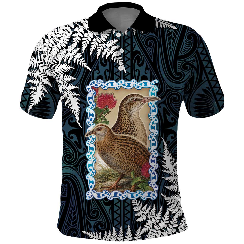 New Zealand Weka Polo Shirt Maori Hen Koru Pattern - Aussie Hoodie