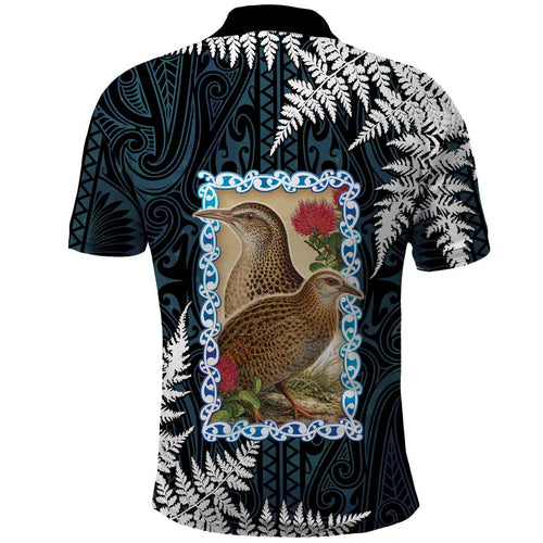 New Zealand Weka Polo Shirt Maori Hen Koru Pattern - Aussie Hoodie