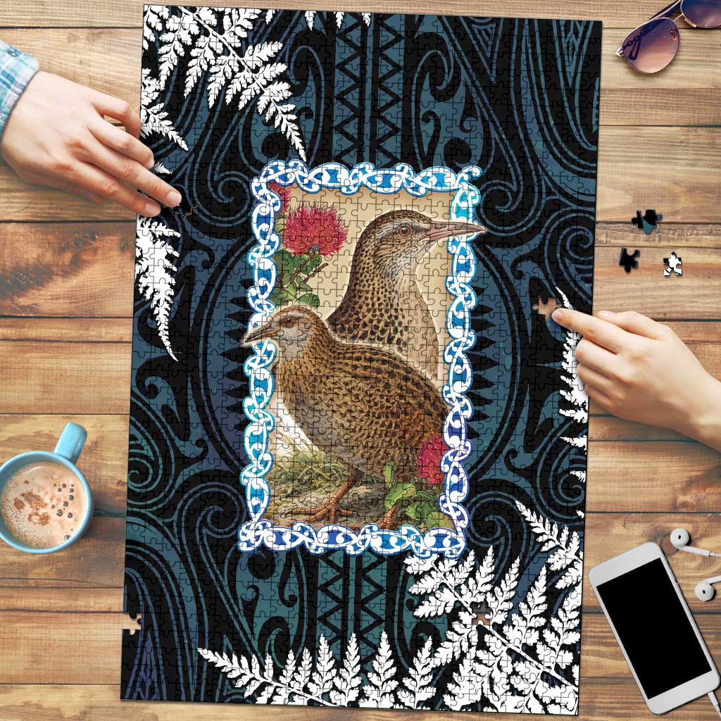 New Zealand Weka Puzzle Maori Hen Koru Pattern - Aussie Hoodie