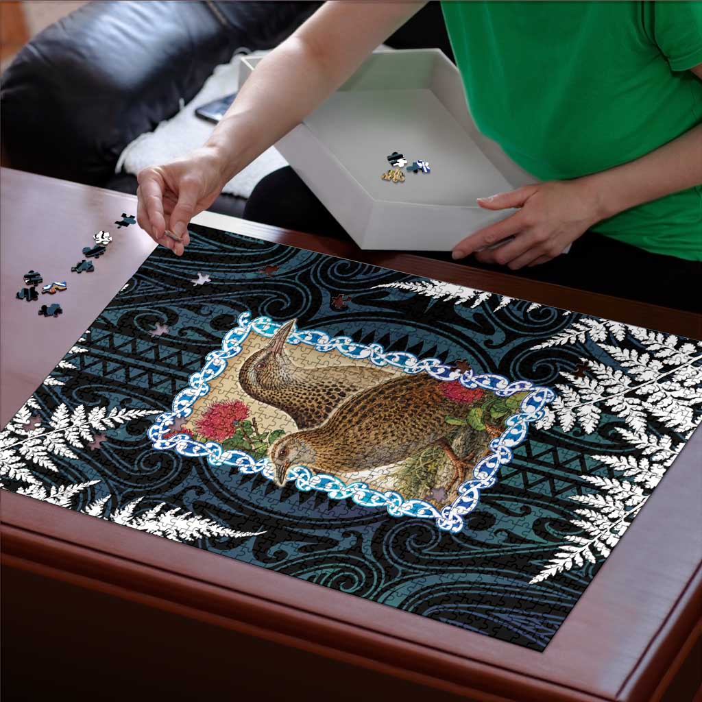 New Zealand Weka Puzzle Maori Hen Koru Pattern - Aussie Hoodie