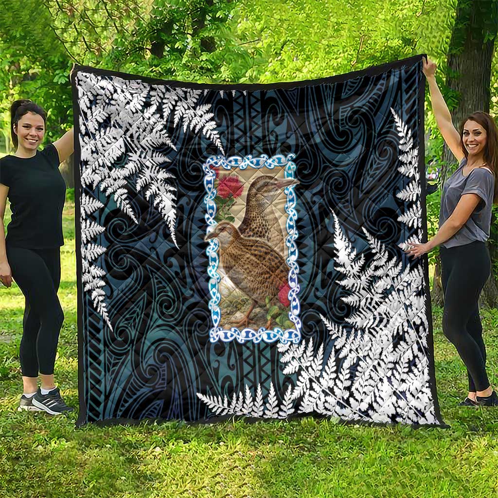 New Zealand Weka Quilt Maori Hen Koru Pattern - Aussie Hoodie