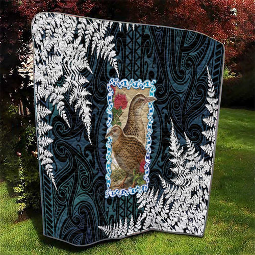 New Zealand Weka Quilt Maori Hen Koru Pattern - Aussie Hoodie