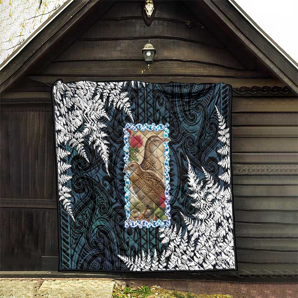 New Zealand Weka Quilt Maori Hen Koru Pattern - Aussie Hoodie