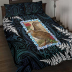 New Zealand Weka Quilt Bed Set Maori Hen Koru Pattern - Aussie Hoodie