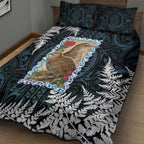 New Zealand Weka Quilt Bed Set Maori Hen Koru Pattern - Aussie Hoodie