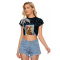 New Zealand Weka Raglan Cropped T Shirt Maori Hen Koru Pattern - Aussie Hoodie
