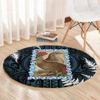 New Zealand Weka Round Carpet Maori Hen Koru Pattern - Aussie Hoodie