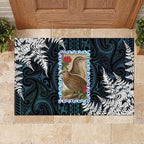 New Zealand Weka Rubber Doormat Maori Hen Koru Pattern - Aussie Hoodie