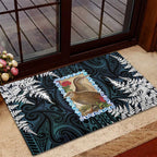 New Zealand Weka Rubber Doormat Maori Hen Koru Pattern - Aussie Hoodie
