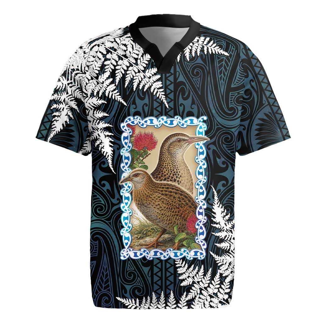 New Zealand Weka Rugby Jersey Maori Hen Koru Pattern - Aussie Hoodie