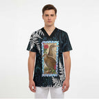 New Zealand Weka Scrub Top Maori Hen Koru Pattern - Aussie Hoodie