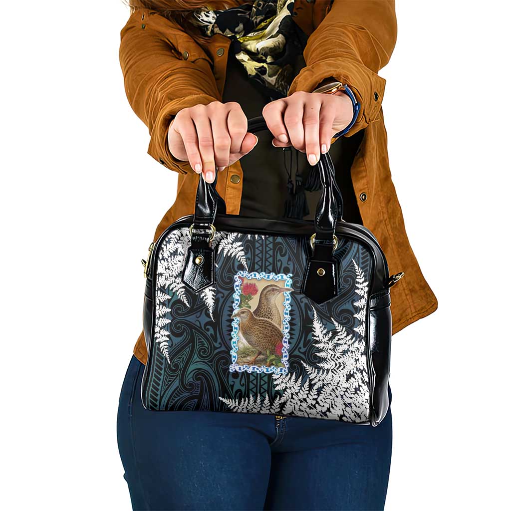 New Zealand Weka Shoulder Handbag Maori Hen Koru Pattern - Aussie Hoodie