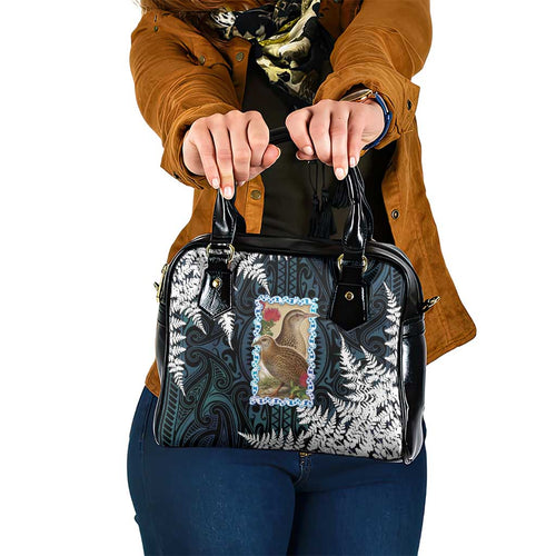 New Zealand Weka Shoulder Handbag Maori Hen Koru Pattern - Aussie Hoodie