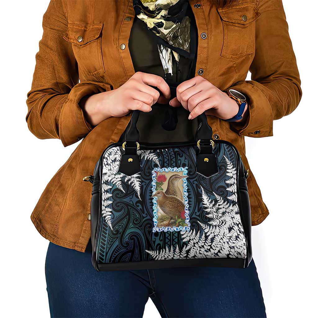 New Zealand Weka Shoulder Handbag Maori Hen Koru Pattern - Aussie Hoodie