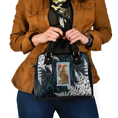 New Zealand Weka Shoulder Handbag Maori Hen Koru Pattern - Aussie Hoodie