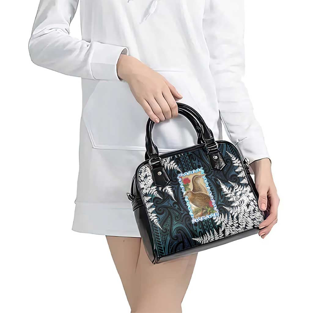 New Zealand Weka Shoulder Handbag Maori Hen Koru Pattern - Aussie Hoodie