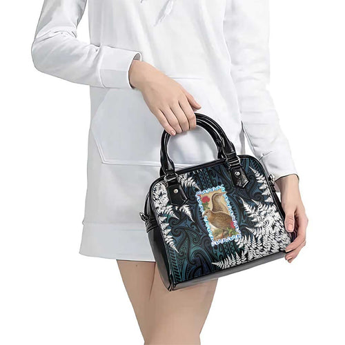New Zealand Weka Shoulder Handbag Maori Hen Koru Pattern - Aussie Hoodie