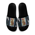 New Zealand Weka Slide Sandals Maori Hen Koru Pattern - Aussie Hoodie