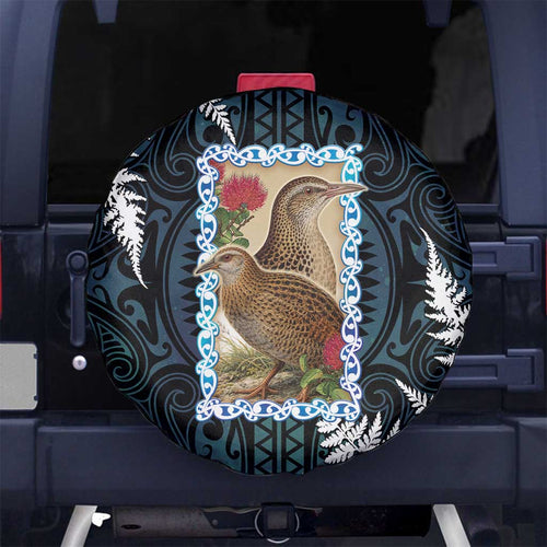 New Zealand Weka Spare Tire Cover Maori Hen Koru Pattern - Aussie Hoodie
