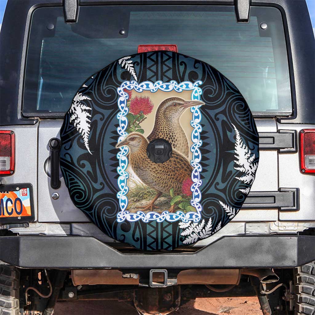 New Zealand Weka Spare Tire Cover Maori Hen Koru Pattern - Aussie Hoodie