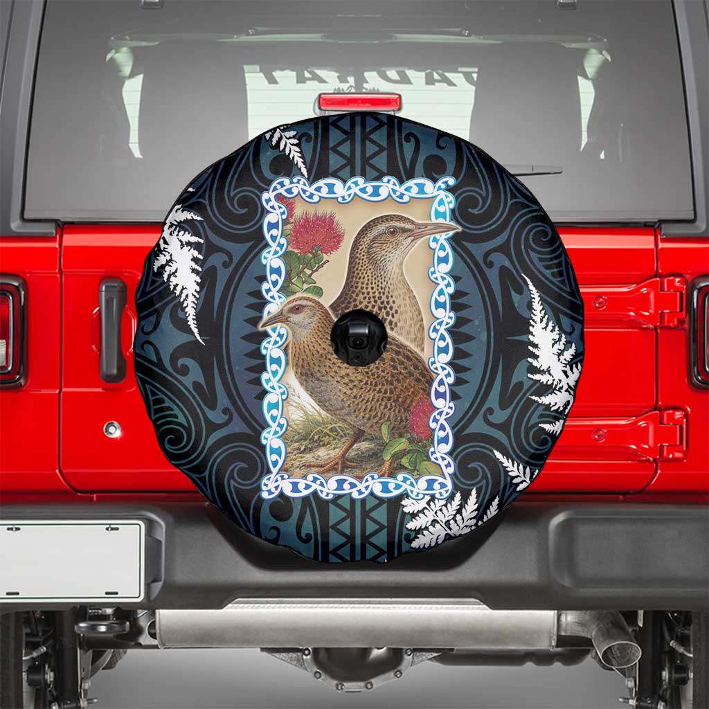New Zealand Weka Spare Tire Cover Maori Hen Koru Pattern - Aussie Hoodie
