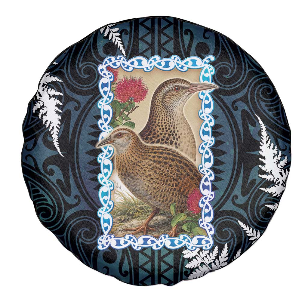 New Zealand Weka Spare Tire Cover Maori Hen Koru Pattern - Aussie Hoodie