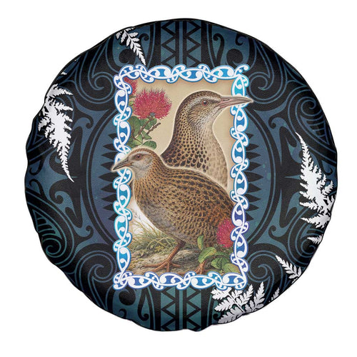 New Zealand Weka Spare Tire Cover Maori Hen Koru Pattern - Aussie Hoodie
