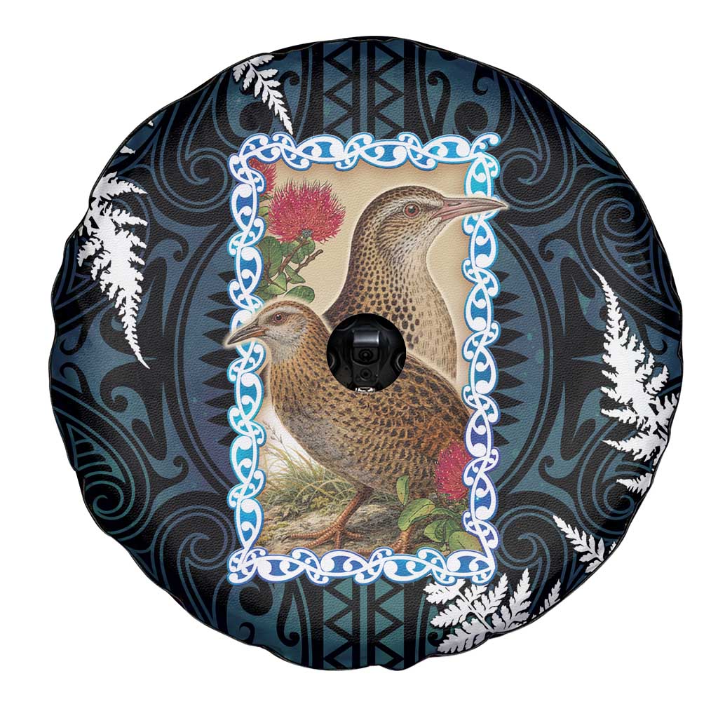 New Zealand Weka Spare Tire Cover Maori Hen Koru Pattern - Aussie Hoodie
