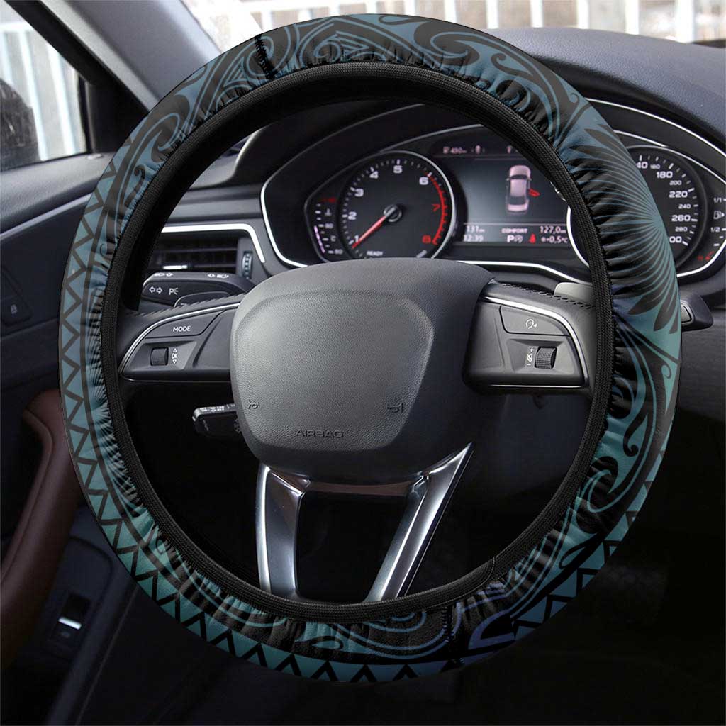 New Zealand Weka Steering Wheel Cover Maori Hen Koru Pattern - Aussie Hoodie
