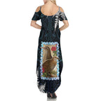 New Zealand Weka Summer Maxi Dress Maori Hen Koru Pattern - Aussie Hoodie