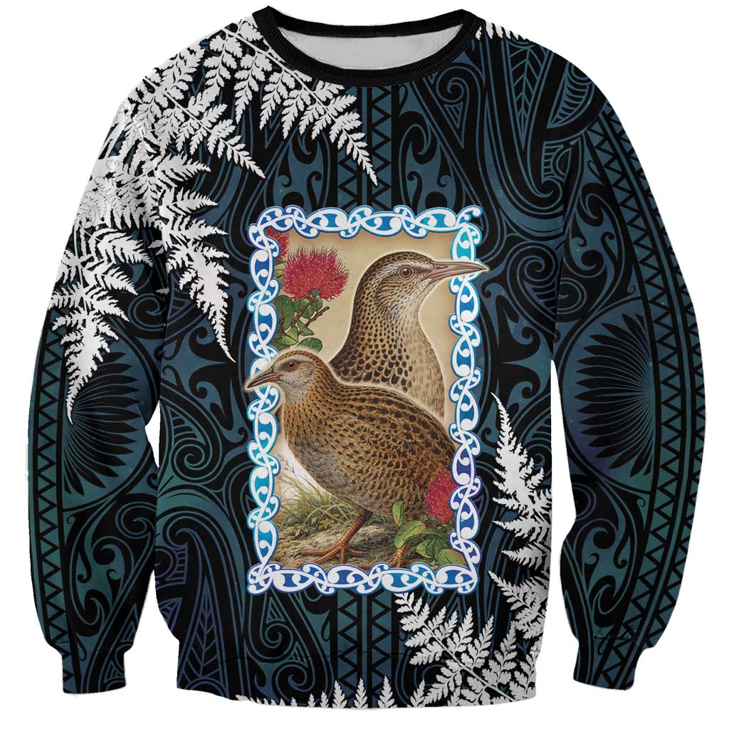 New Zealand Weka Sweatshirt Maori Hen Koru Pattern - Aussie Hoodie