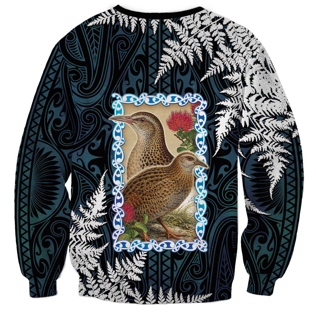 New Zealand Weka Sweatshirt Maori Hen Koru Pattern - Aussie Hoodie